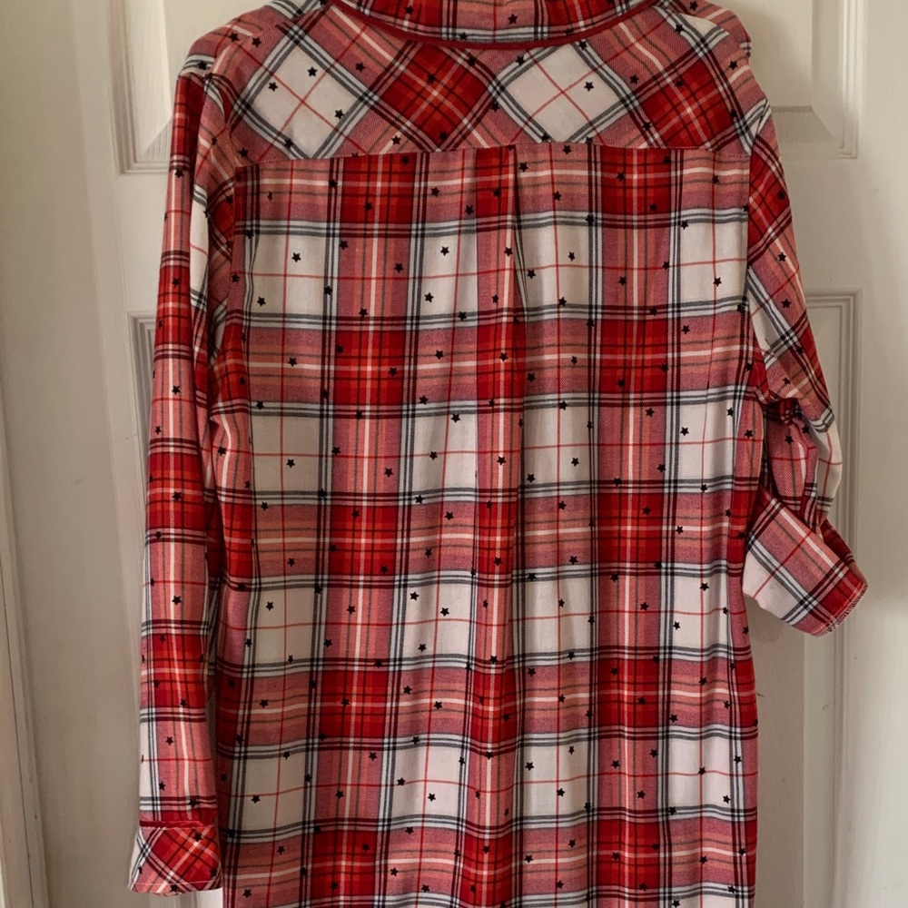 La Vie En Rose Red and White Plaid Nightgown - Picture 8 of 9
